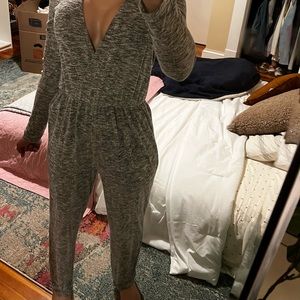 Gray Romper with Long Sleeves